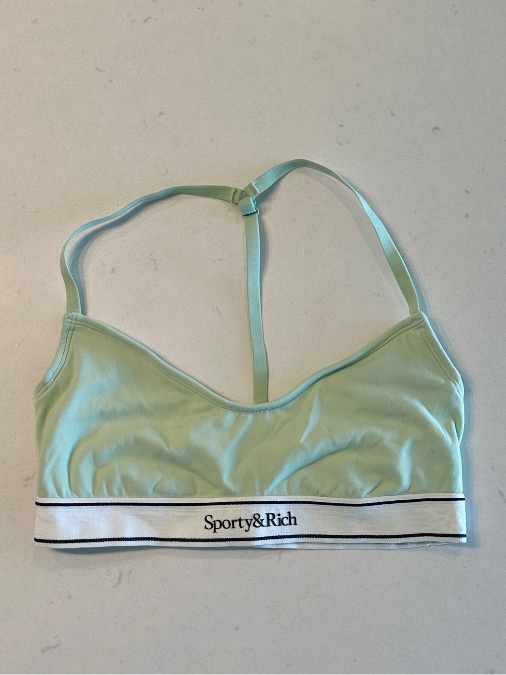 SPORTY & RICH SERIF LOGO SPORTS BRALETTE - Picture 2 of 4
